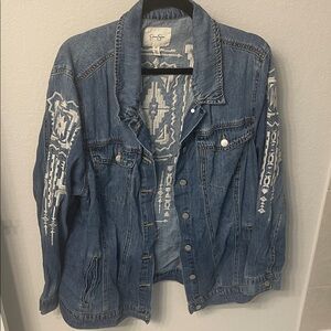 Embroidered Denim Jacket 2X